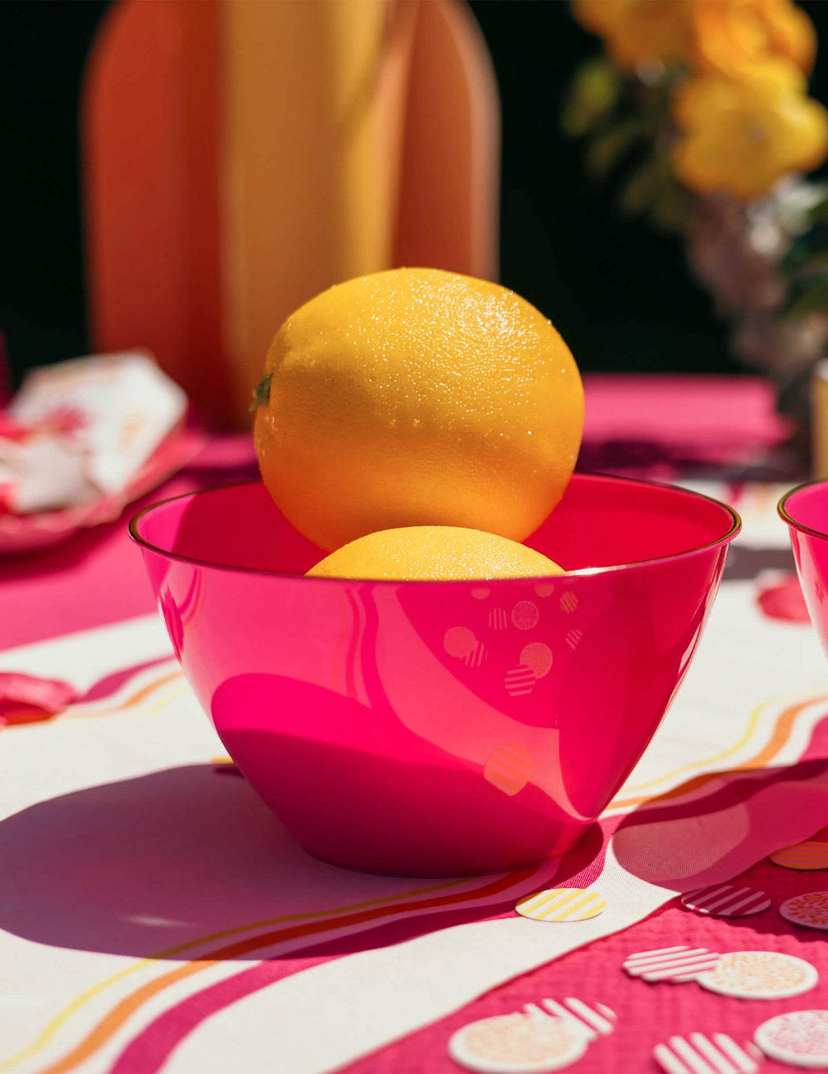 3 Oranges artificielles déco 8 cm