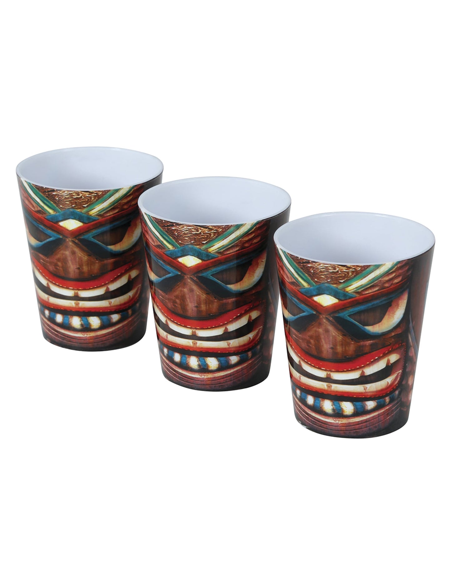 3 Verres à shooter tiki Hawaï 5 x 6 cm