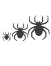 30 Decoratieve zwarte papieren spinnen 8, 15 en 20 cm