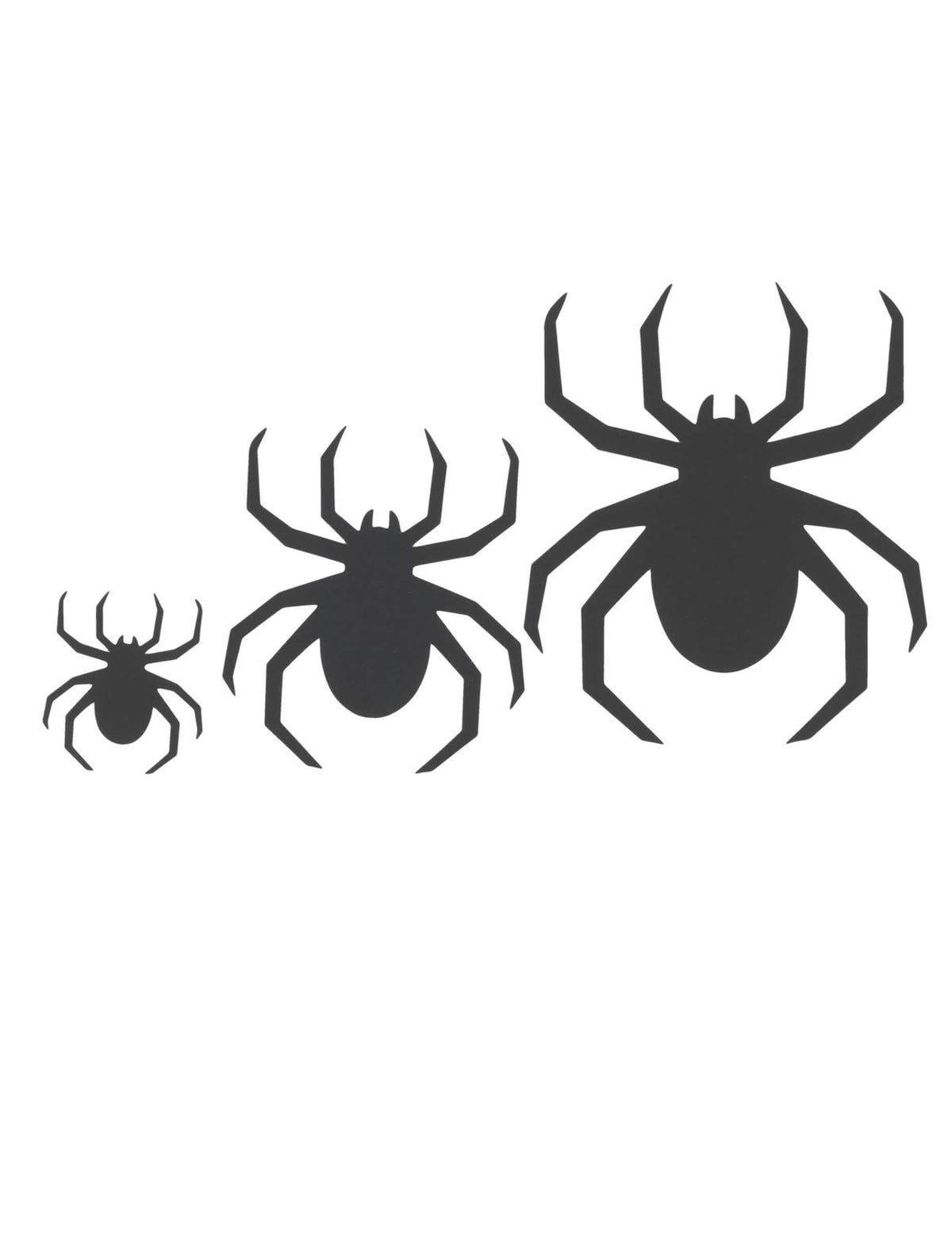 30 Decoratieve zwarte papieren spinnen 8, 15 en 20 cm