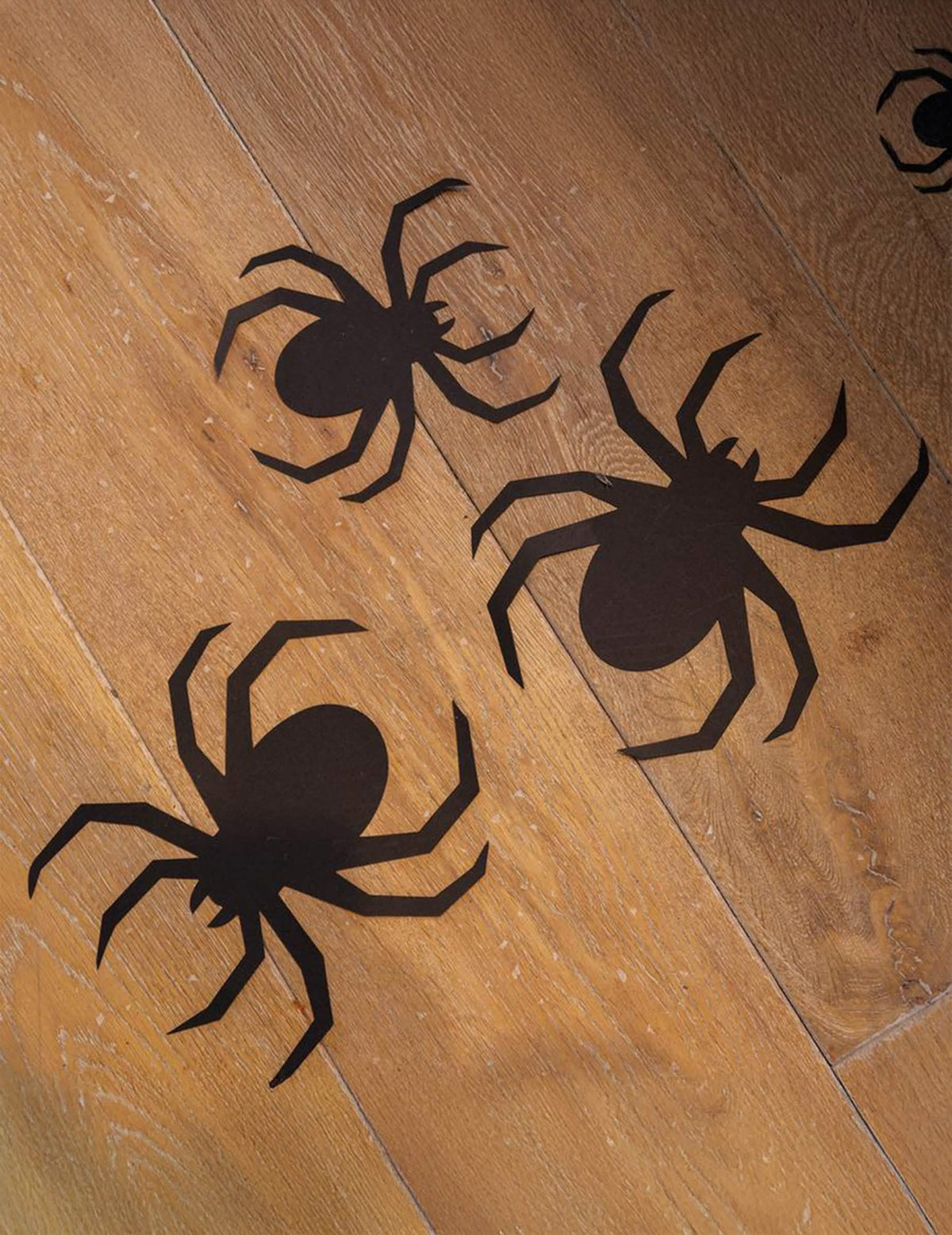 30 Decoratieve zwarte papieren spinnen 8, 15 en 20 cm