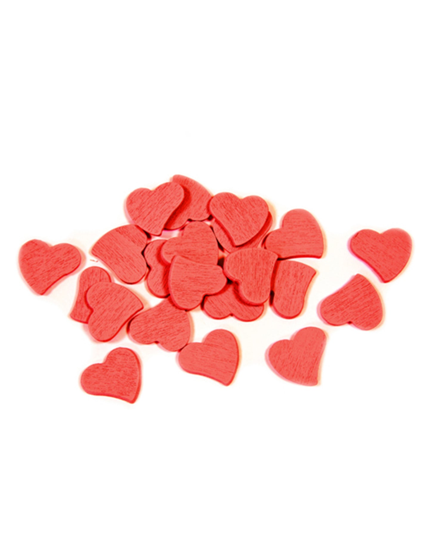 Confettis de table cœurs pour mariage en bois rouges