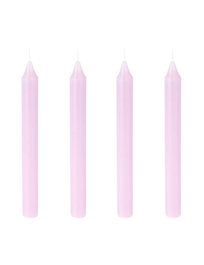 4 Bougies chandelles lavande 20 cm
