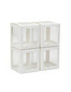 Cubes à ballons pour décoration personnalisable blancs et transparents