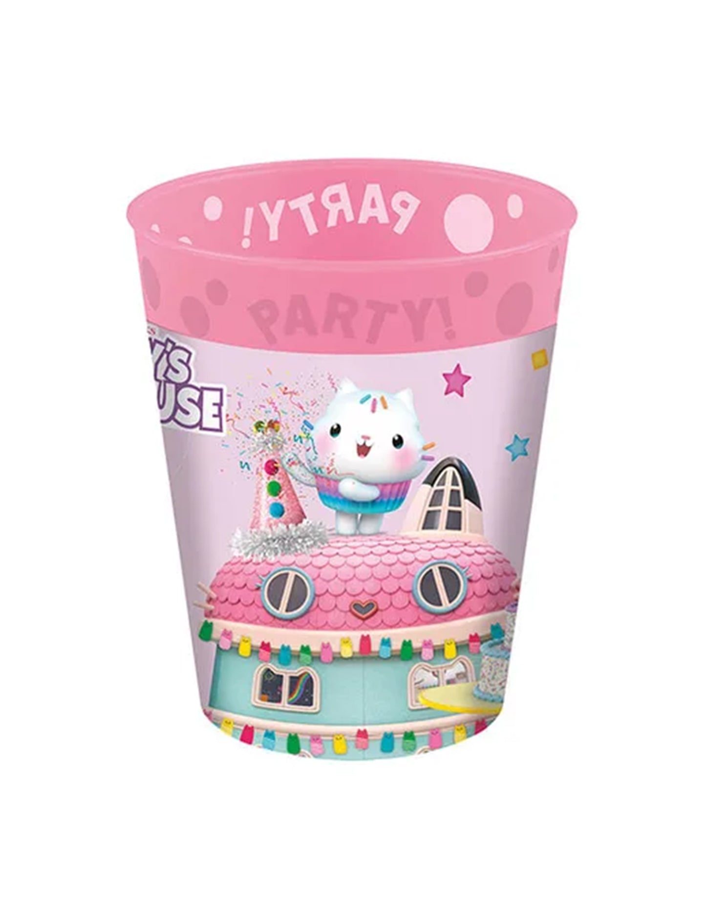 Gobelet réutilisable Gabby et la Maison magique pour enfant rose avec personnage P'tichou