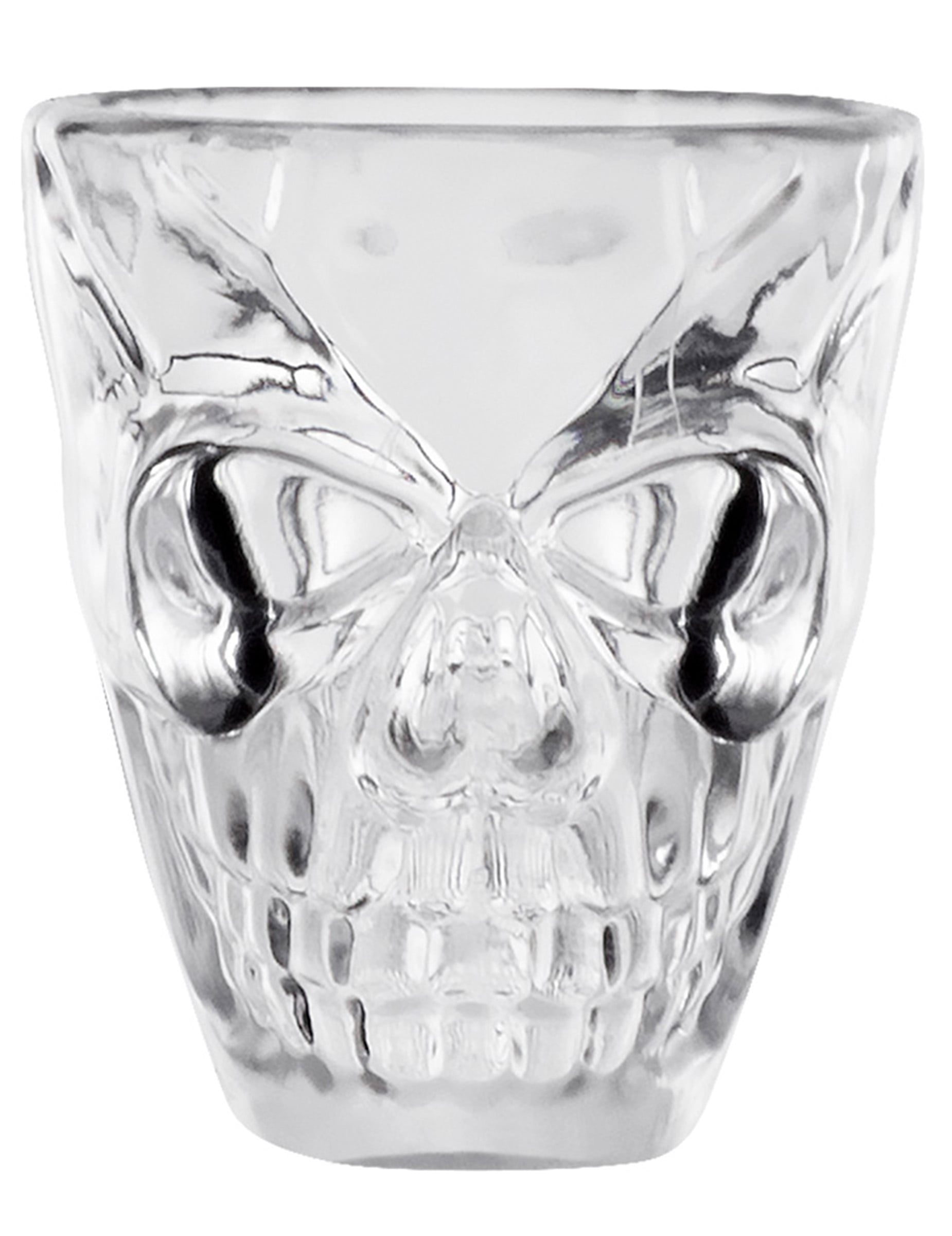 Gros plan du verre à shot tête de mort