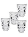 4 verres à shot tête de mort transparents