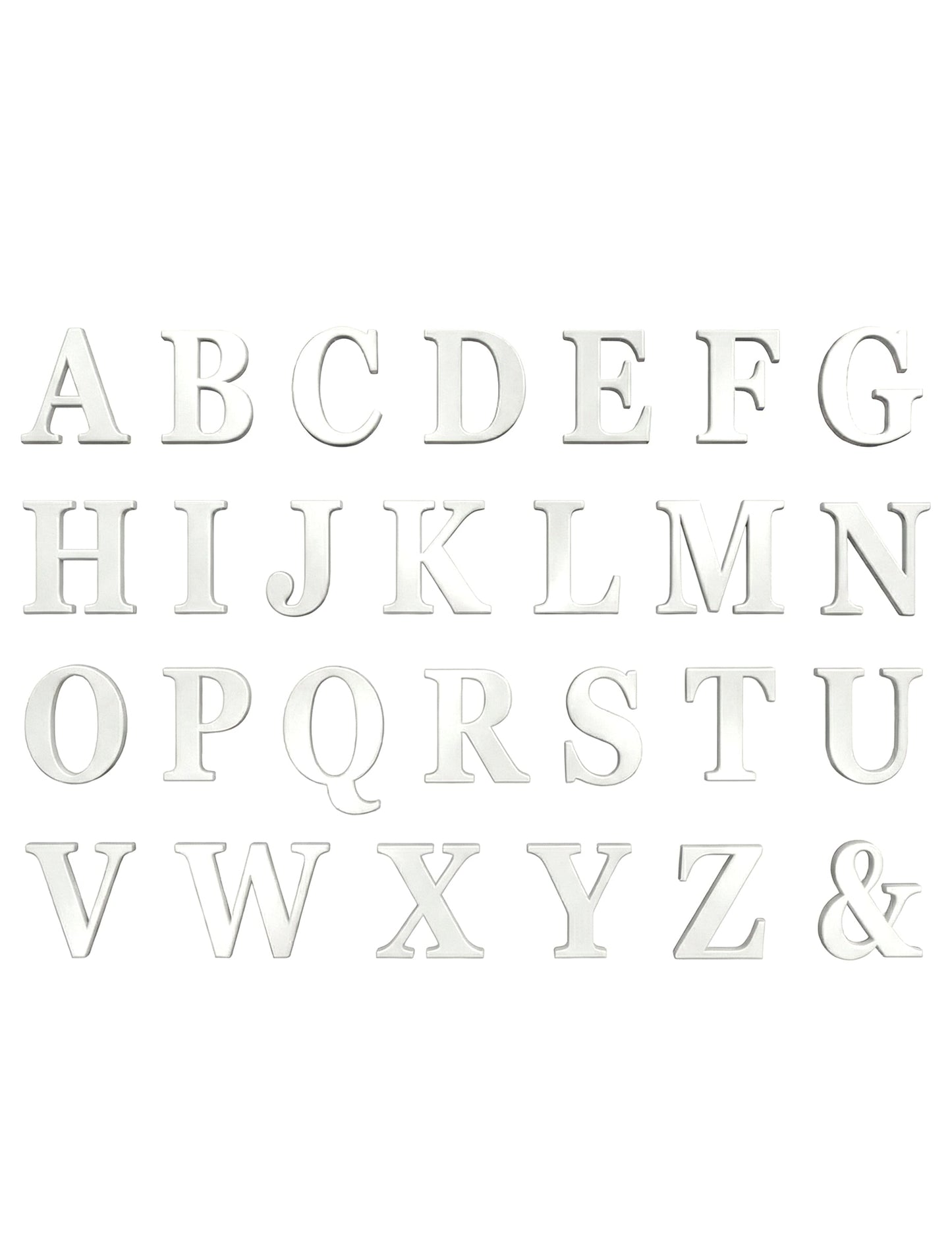 Lettres adhésives alphabet pour cubes ballons blanches