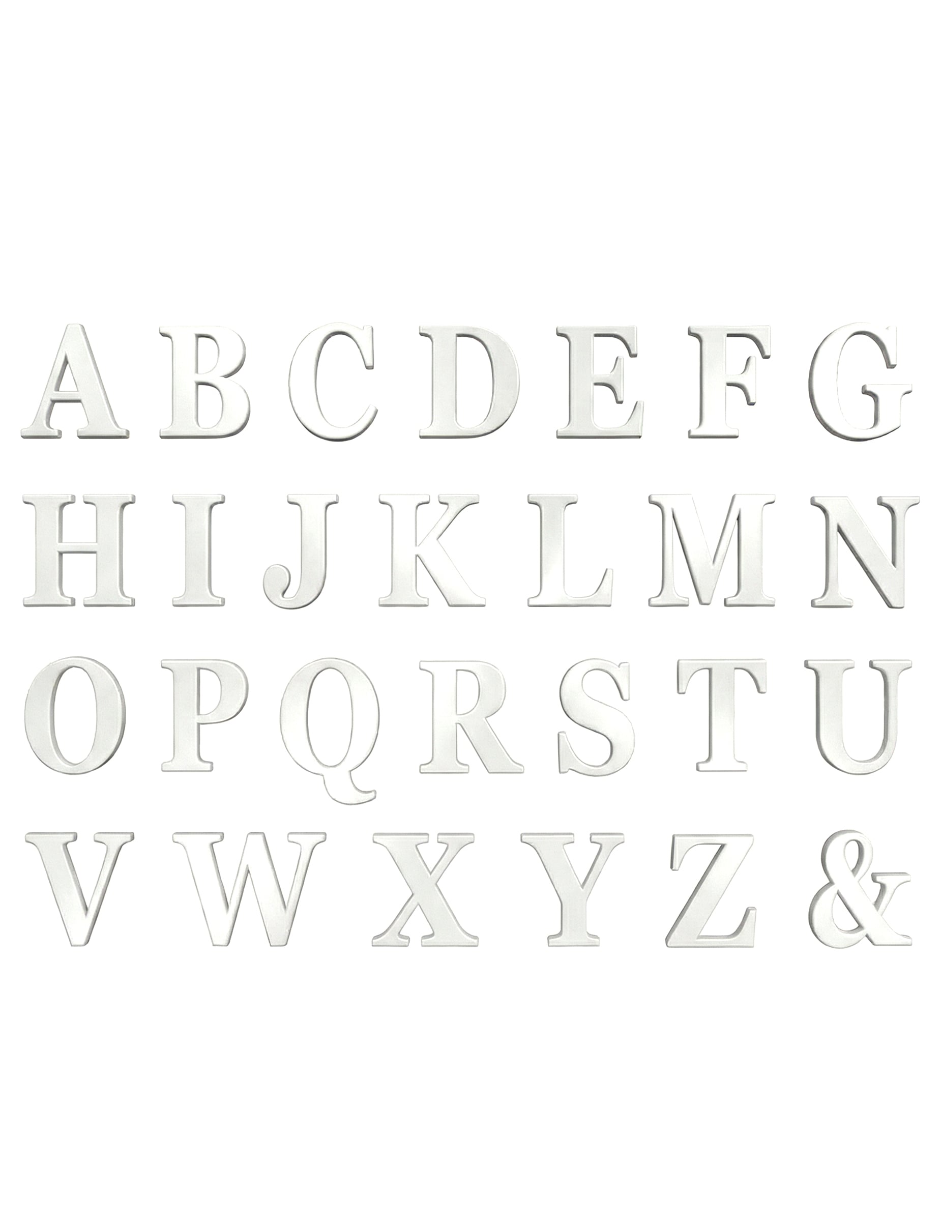 Lettres adhésives alphabet pour cubes ballons blanches