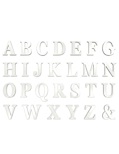 Lettres adhésives alphabet pour cubes ballons blanches