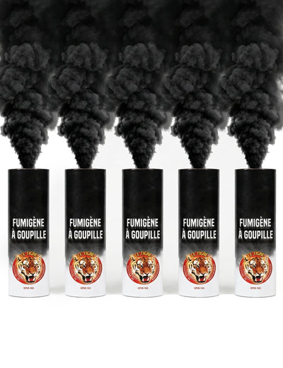 5 fumigènes à goupille noirs durée 1 minute