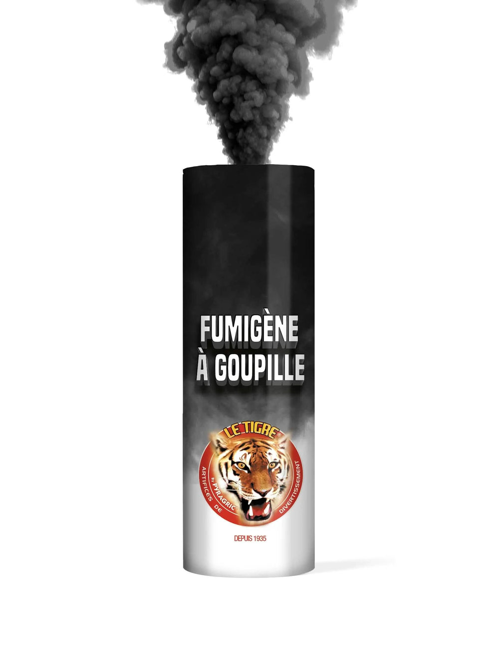 Effet de fumée noire du fumigène à goupille noir durée 1 minute