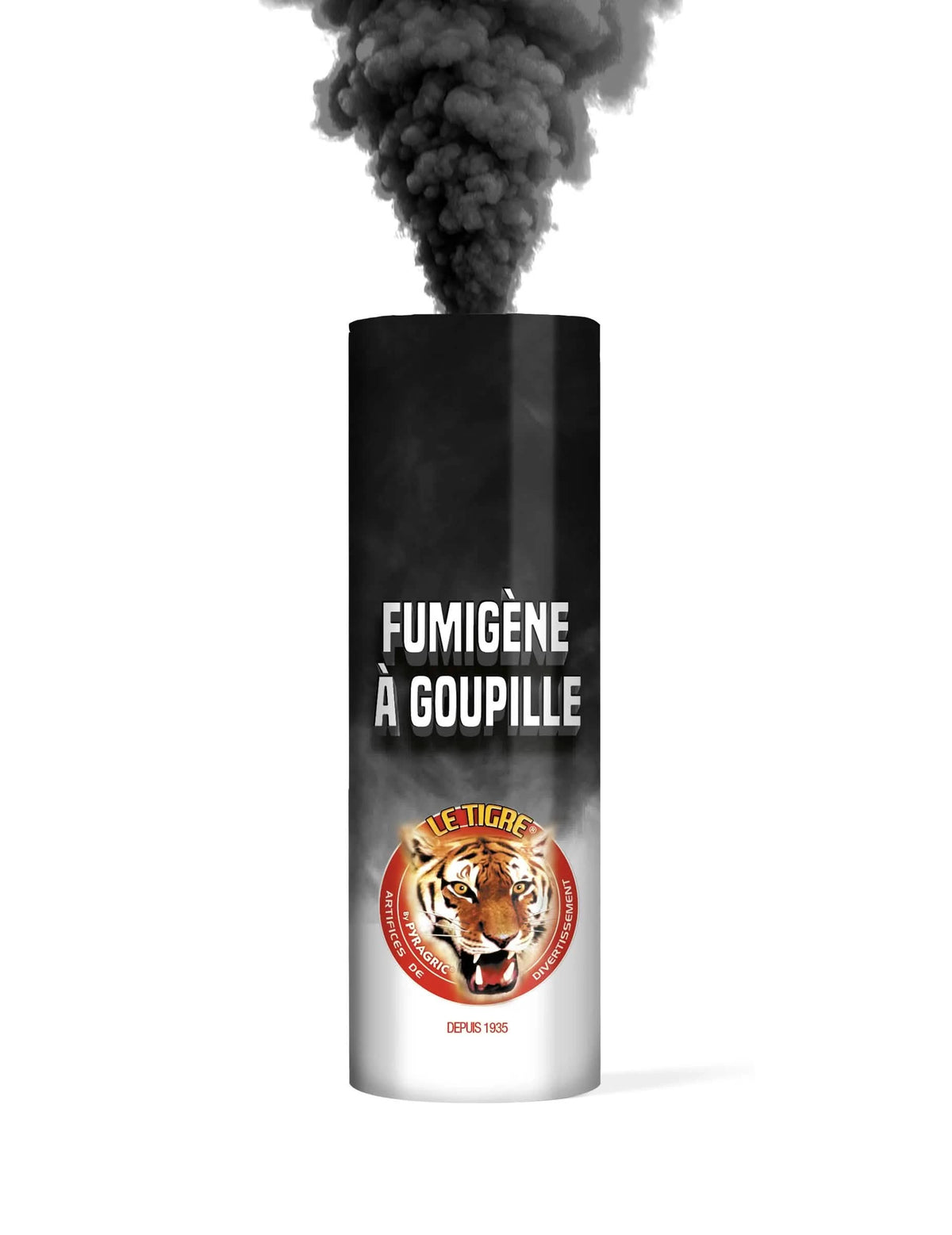 Effet de fumée noire du fumigène à goupille noir durée 1 minute