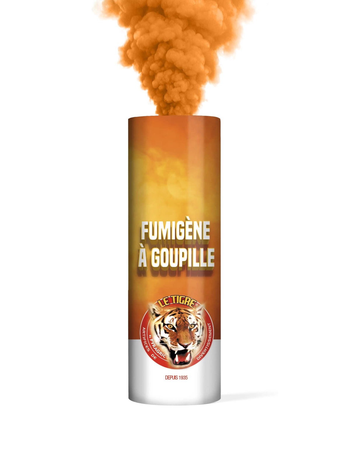 Lot 5 Fumigènes à goupille orange 1 min