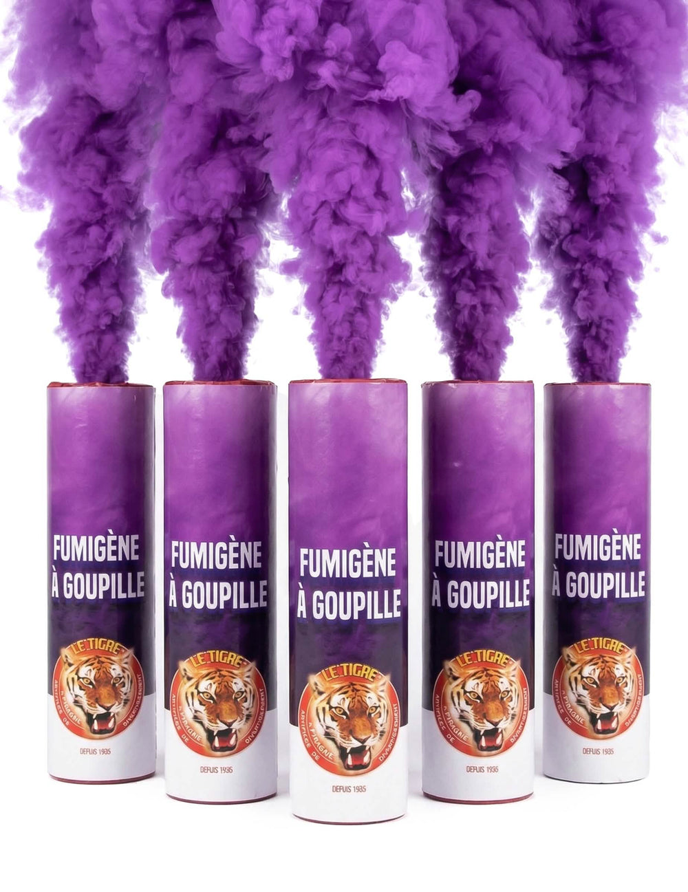 Fumigènes à goupille pour fête violets durée 1 minute