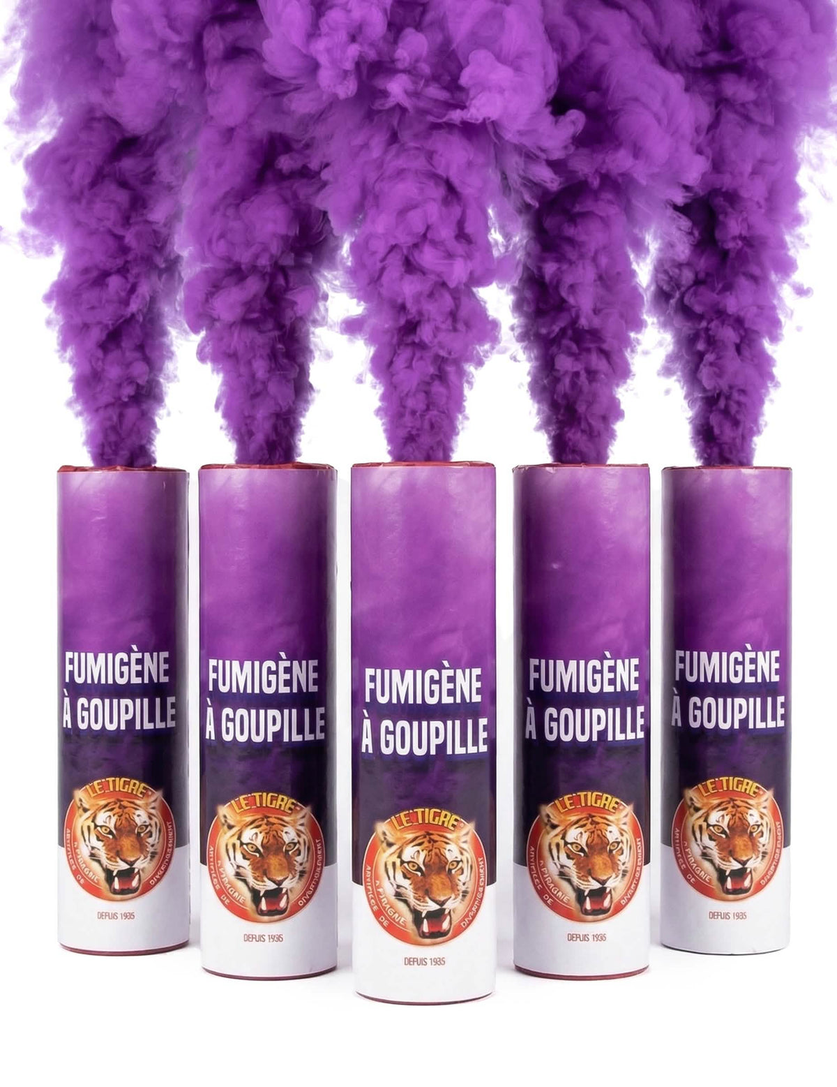 Fumigènes à goupille pour fête violets durée 1 minute