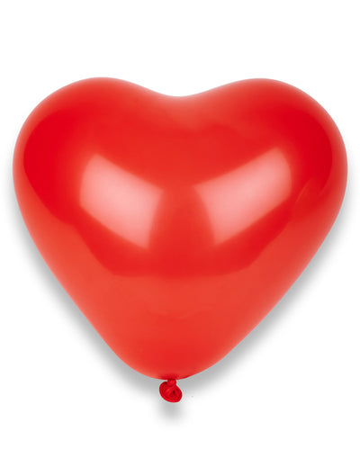 50 ballons coeurs rouges