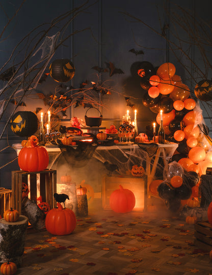 Mise en situation décorative des ballons Halloween pour décoration