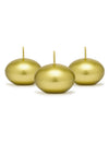 50 metallic gouden drijfkaarsen schijf 40 mm