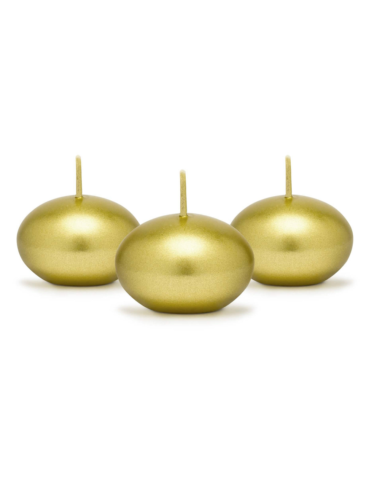 50 metallic gouden drijfkaarsen schijf 40 mm