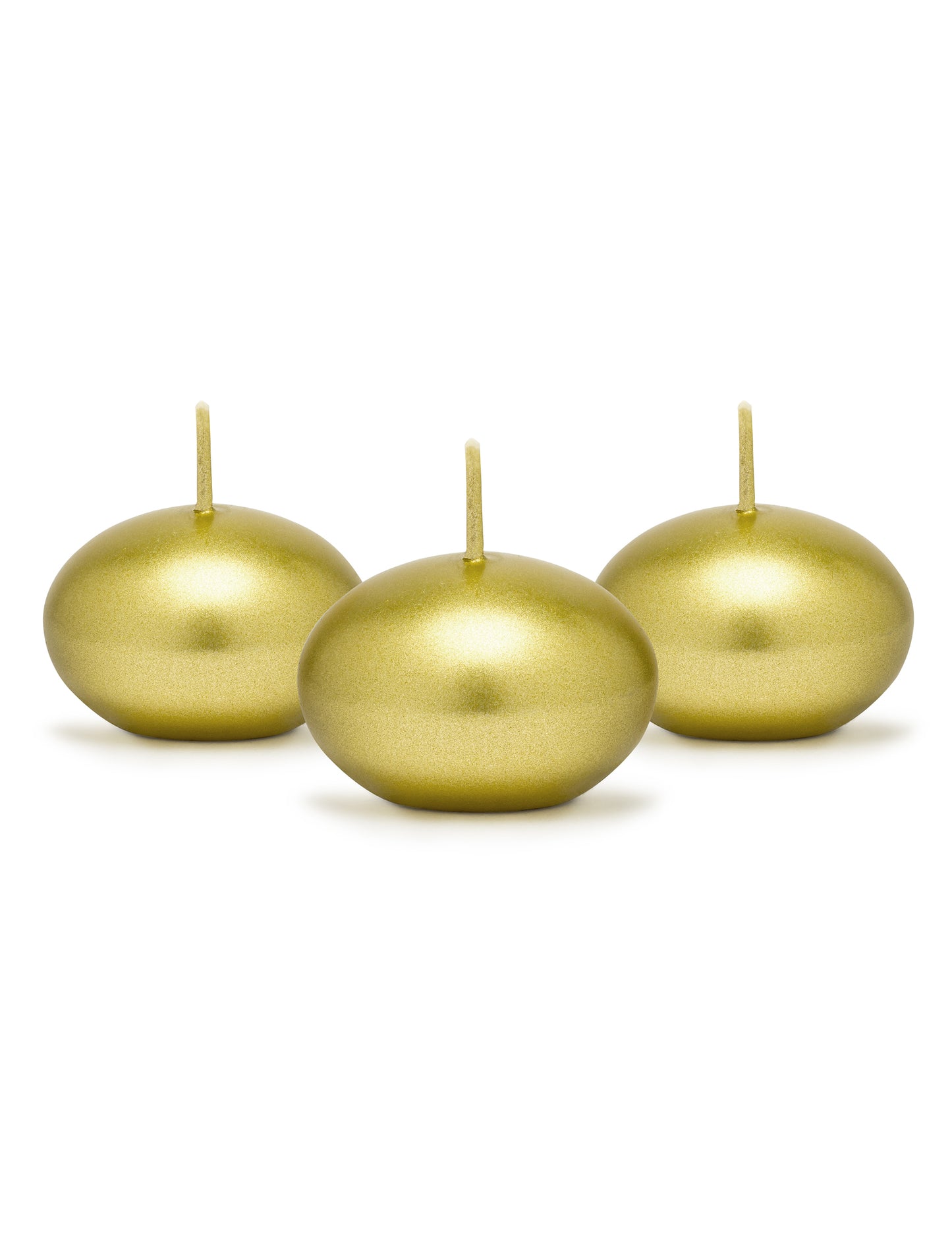 50 metallic gouden drijfkaarsen schijf 40 mm