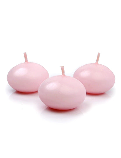 50 mat roze drijfkaarsen schijf 40 mm