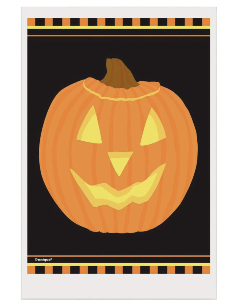 Sachets plastique citrouille d'Halloween pour fête orange et noir