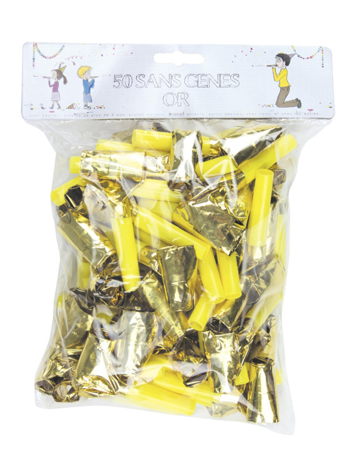 Sachet de 50 unités du sans-gênes dorés