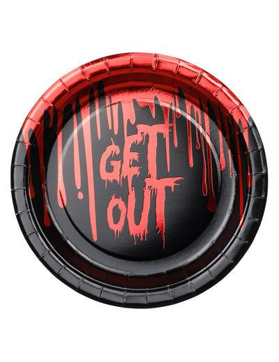 6 Assiettes carton sanglantes Get Out 18 cm