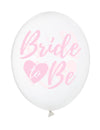 Ballons de décoration Bride to be pour EVJF transparents et roses