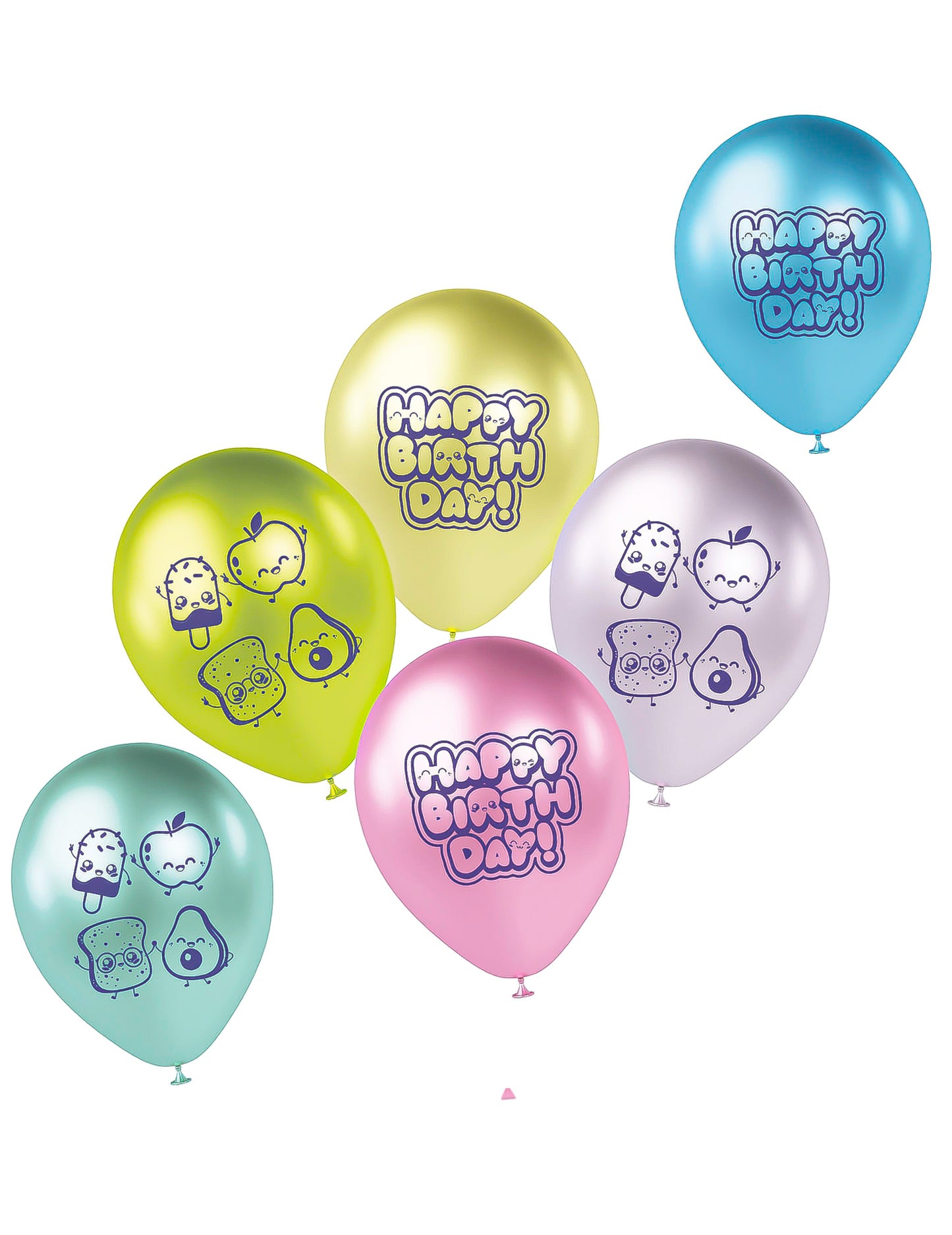 6 Latex ballonnen Kawaii Party 33 cm
