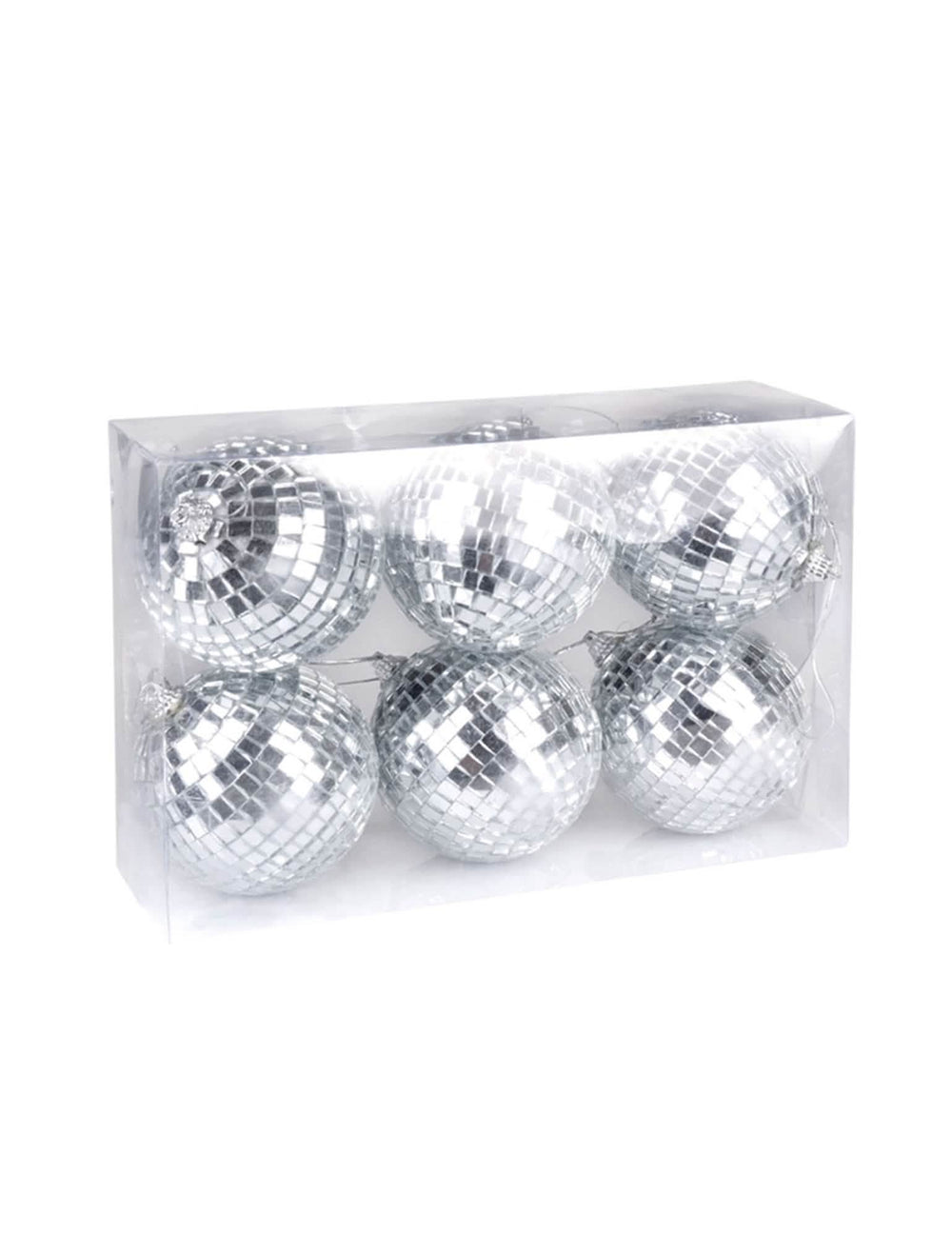 Lot de 6 dans leur boîte transparente de la boule à facettes disco