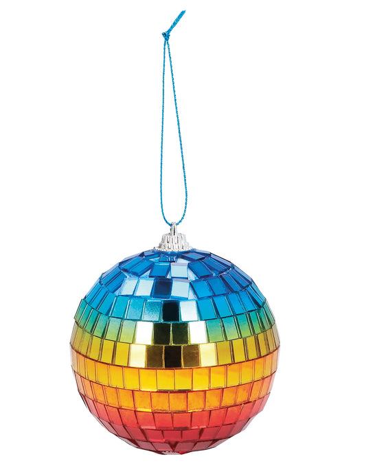 6 Regenboog discoballen 8 cm