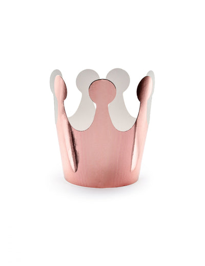 Couronnes en carton de princesse pour enfant rose gold métallisées