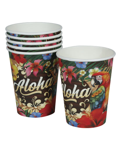 Vue du lot empilé des gobelets Aloha Hawaï