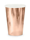Gobelets rose gold pour fête rose gold métallisé