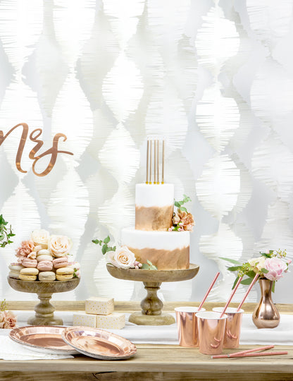 Gobelets rose gold pour fête rose gold métallisé