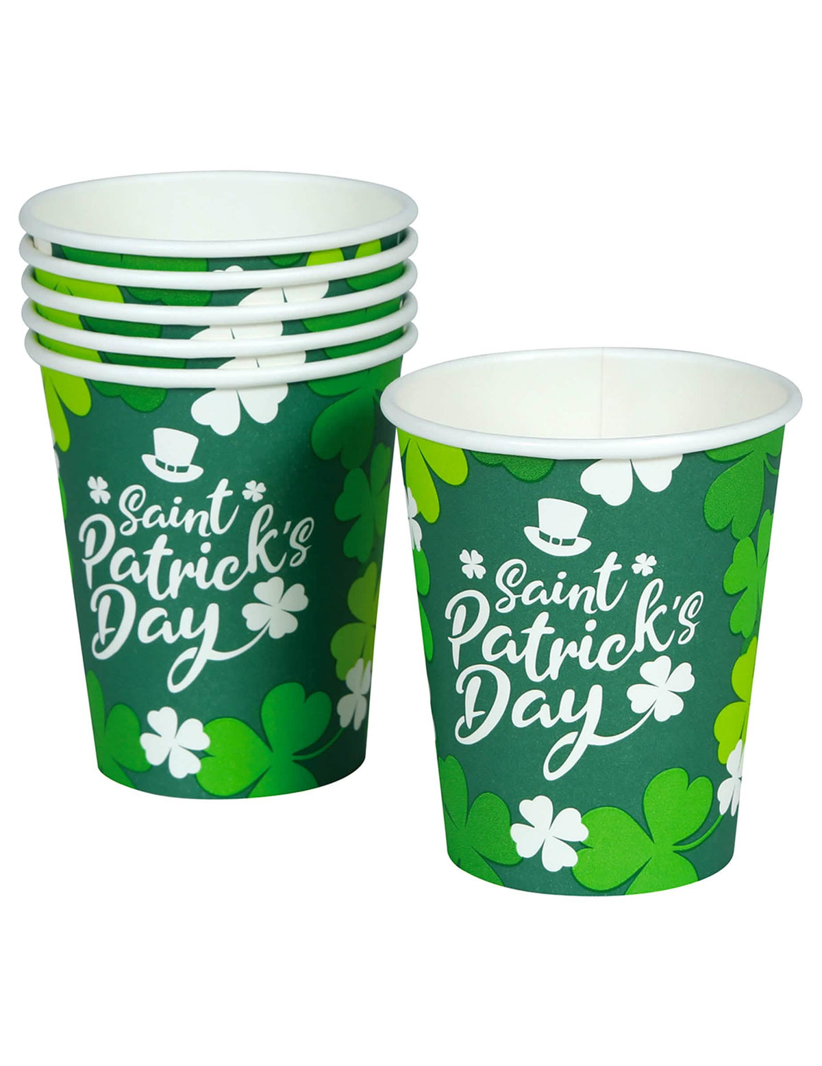 Vue d'ensemble du lot de gobelets Saint Patrick