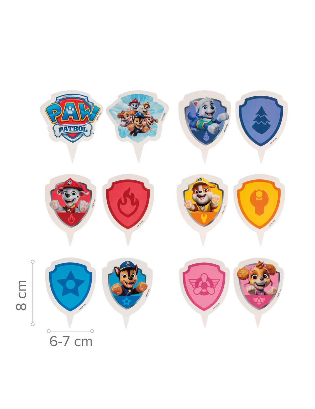 6 Cupcake decoratieset met PAW Patrol™ toppers