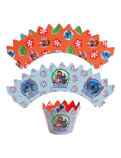 6 Kit de décoration pour cupcakes avec toppers Stitch