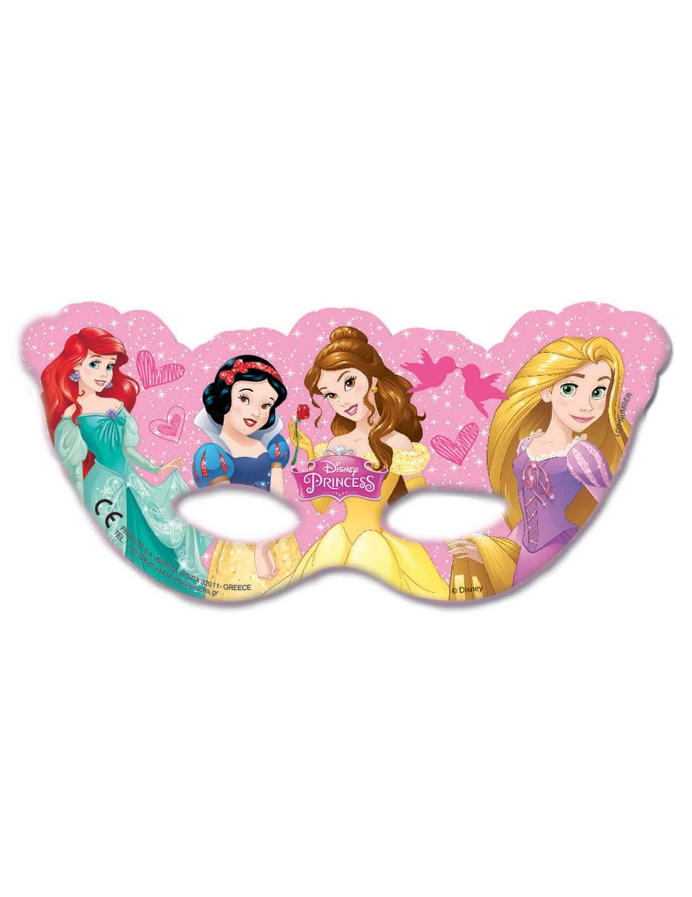Disney prinsessen masker voor kinderen roze met Ariel, Sneeuwwitje, belle en Raponsje