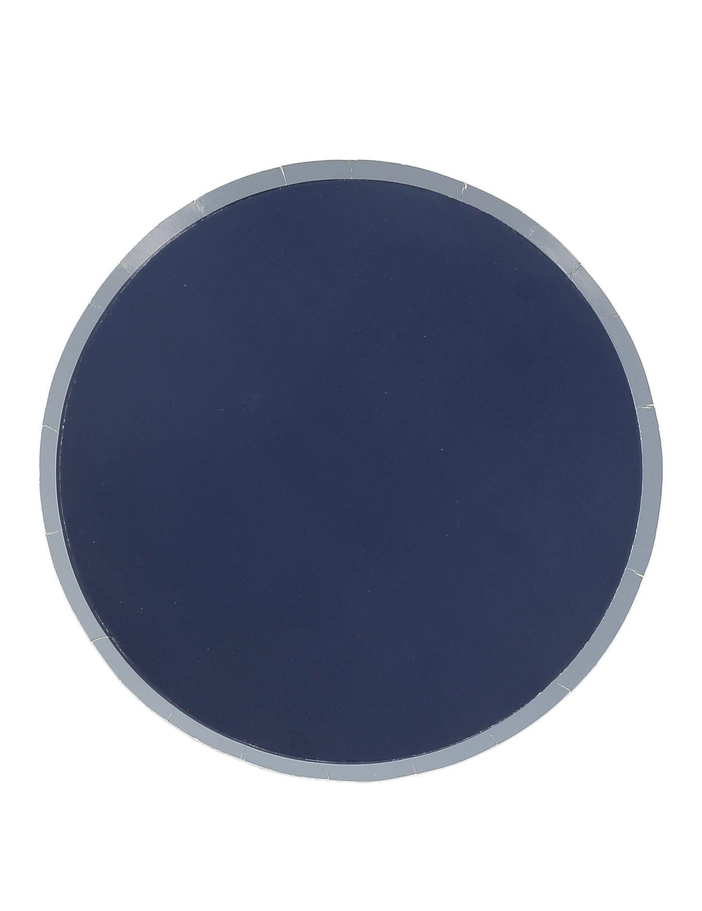 Petites assiettes en carton de fête bleu marine et bleu orage