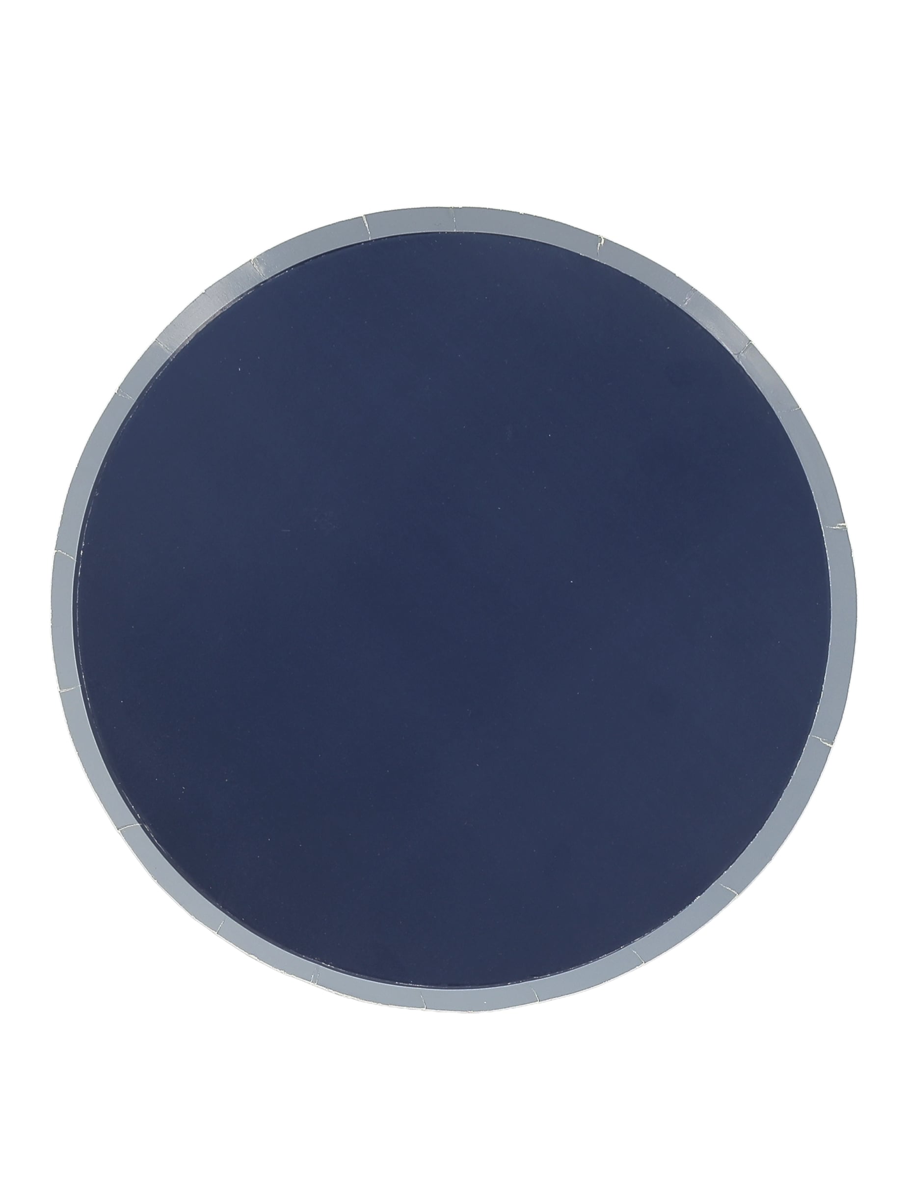 Petites assiettes en carton de fête bleu marine et bleu orage