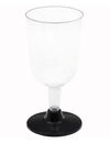 6 verres à pied réutilisables noirs 20,7 cl