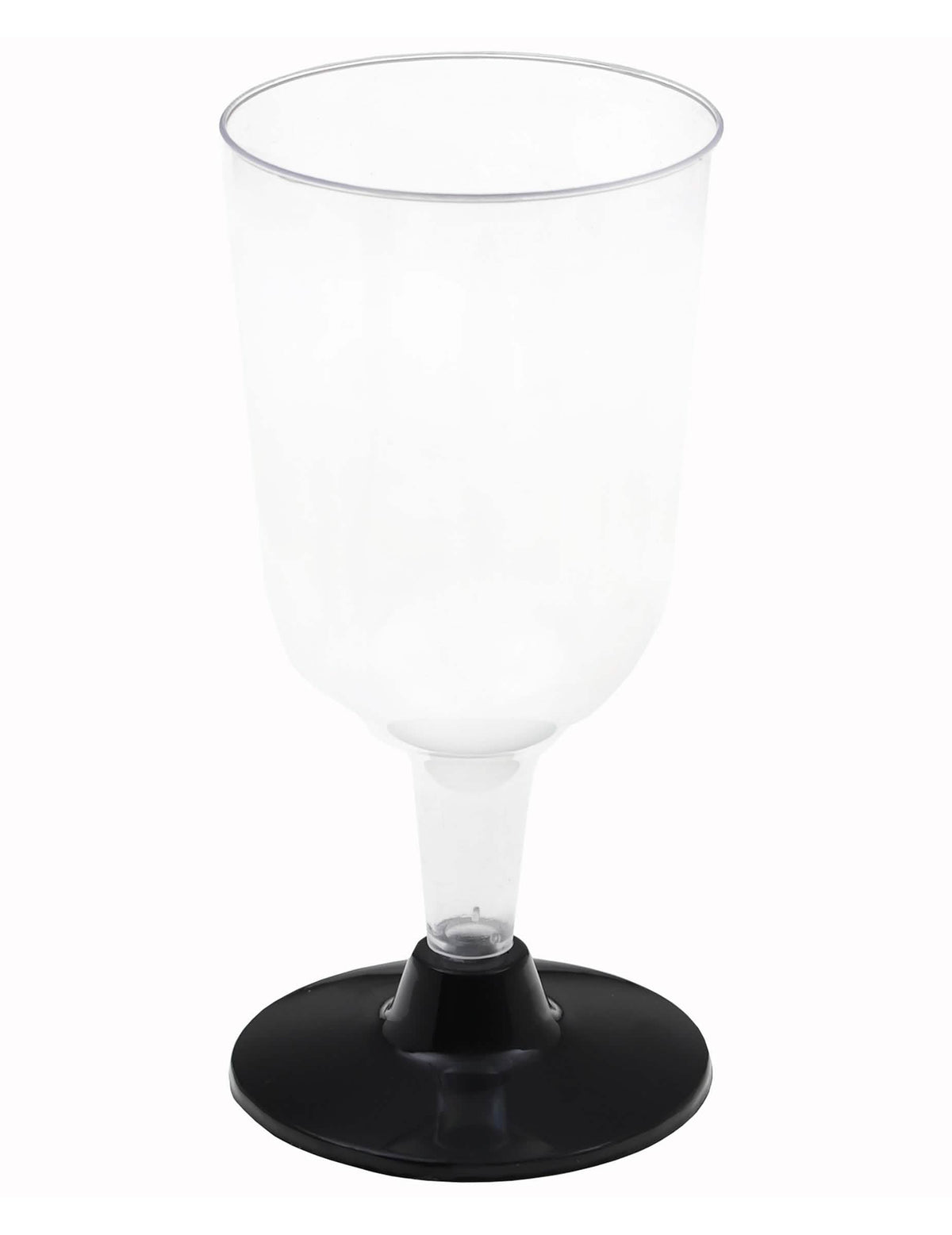 6 verres à pied réutilisables noirs 20,7 cl