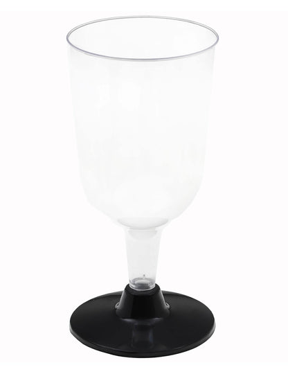 6 verres à pied réutilisables noirs 20,7 cl