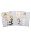 Stickers cœurs pour décoration de mariage blancs et dorés