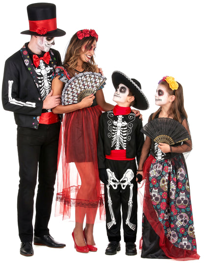 Dia de los Muertos familiekostuum