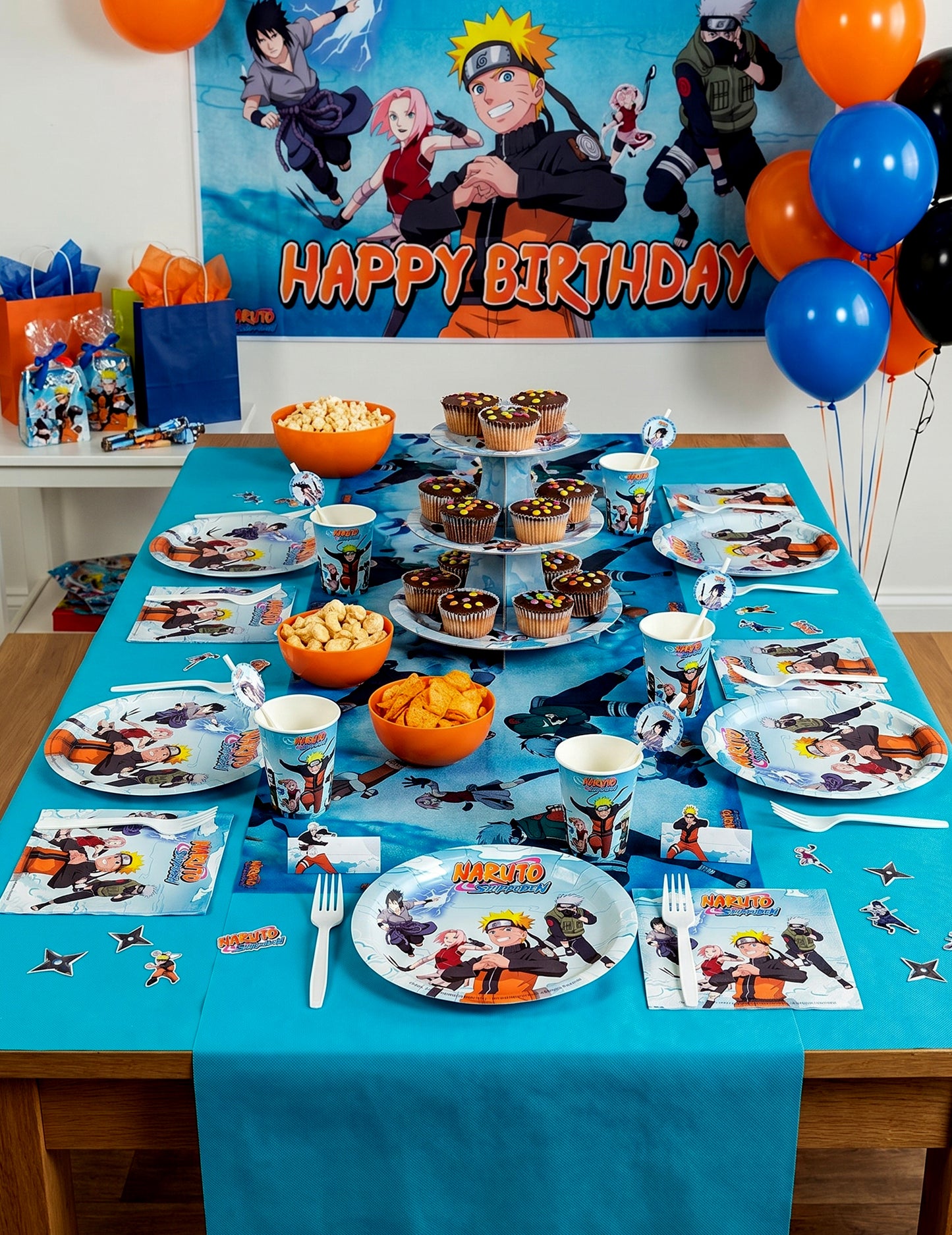 8 borden van karton 23 cm Naruto Shippuden™