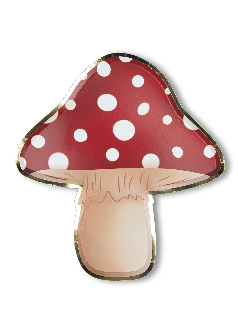 Assiettes en carton champignon rouge et blanc à pois